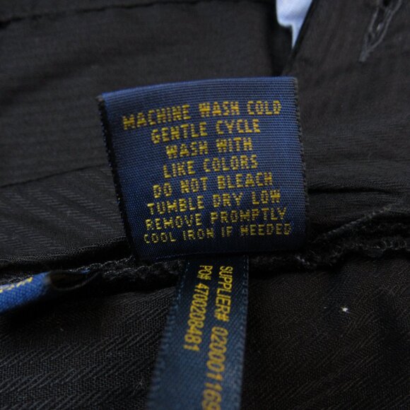 Polo Ralph Lauren Corduroy Pants Men's Size 40 x 32 Black Flat Front Classic Fit - Picture 12 of 13